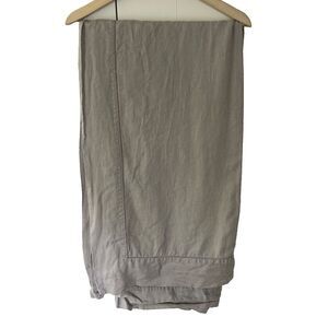 Sferra Linen Tablecloth Grey 63"x63" Square Hemstitched Classic Excellent